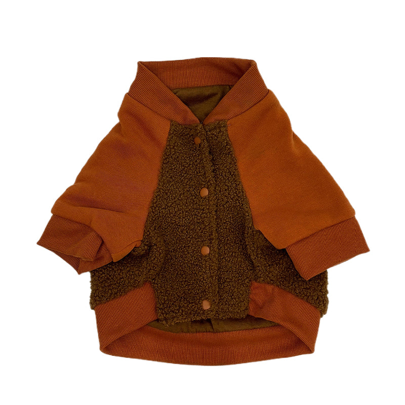 Brown Hoodie Two-step buckle design for easy on-and-off wear