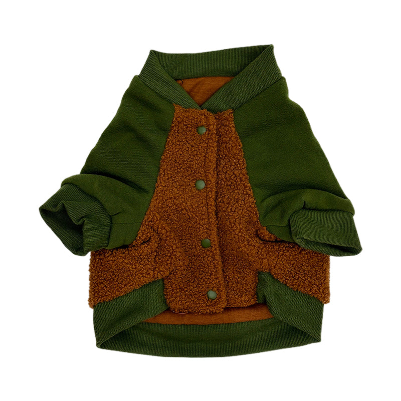 Brown Hoodie Two-step buckle design for easy on-and-off wear