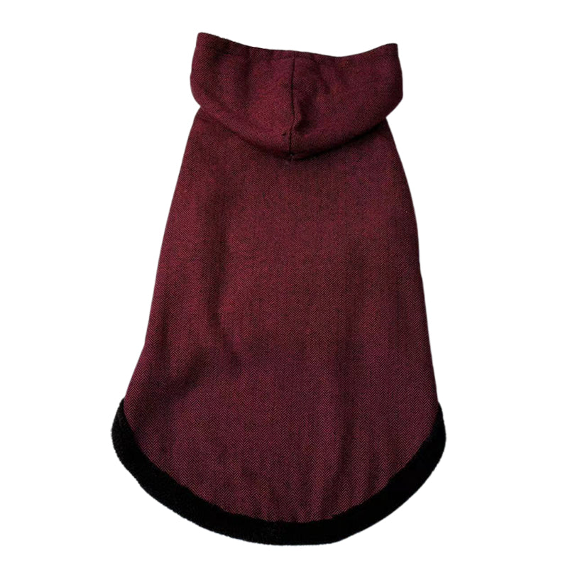 Fashionable Hooded Trench Coat Winter Warmth Cotton Jacket Reversible Fleece Vest