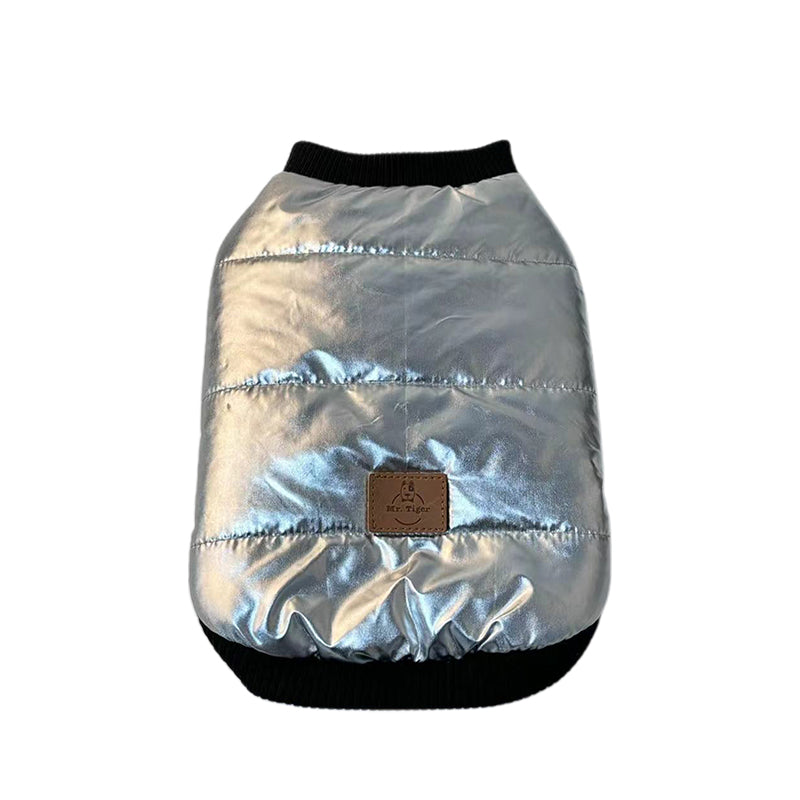 Silver-colored cotton coa Stylish design Windproof and waterproof