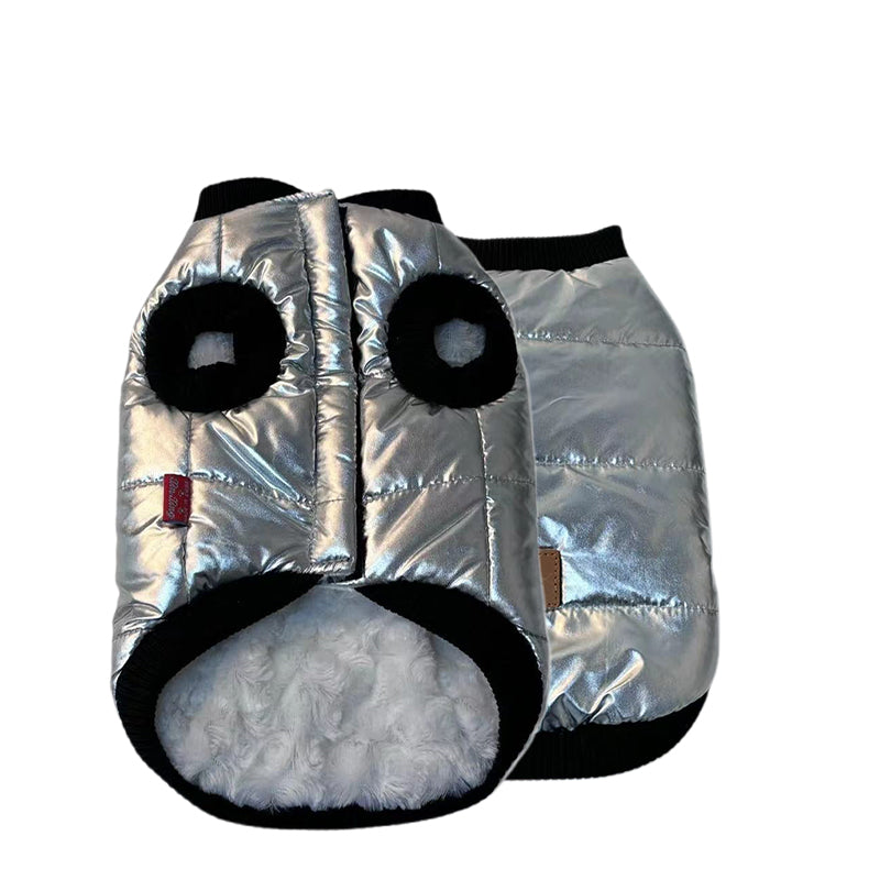 Silver-colored cotton coa Stylish design Windproof and waterproof