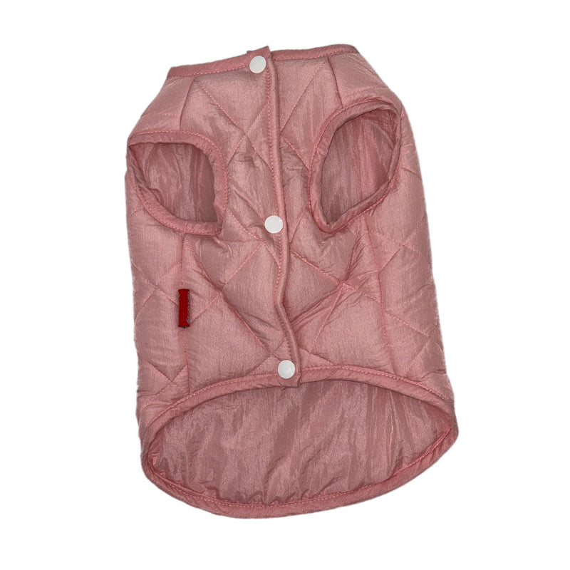 Pink Lightweight Cotton Jacket   Close-fitting wrap Velcro fastener