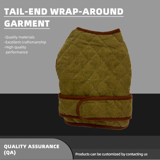 Tail-end wrap-around garment   Anti-shedding vest Warm fleece-lined vest