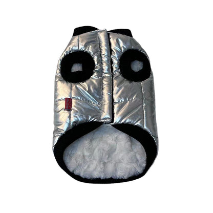 Silver-colored cotton coa   Stylish design Windproof and waterproof