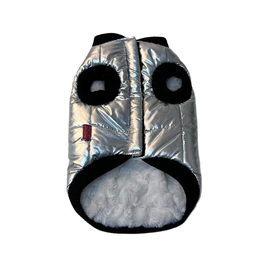Silver-colored cotton coa   Stylish design Windproof and waterproof