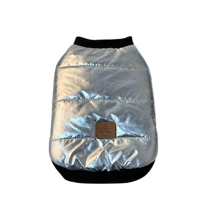 Silver-colored cotton coa   Stylish design Windproof and waterproof